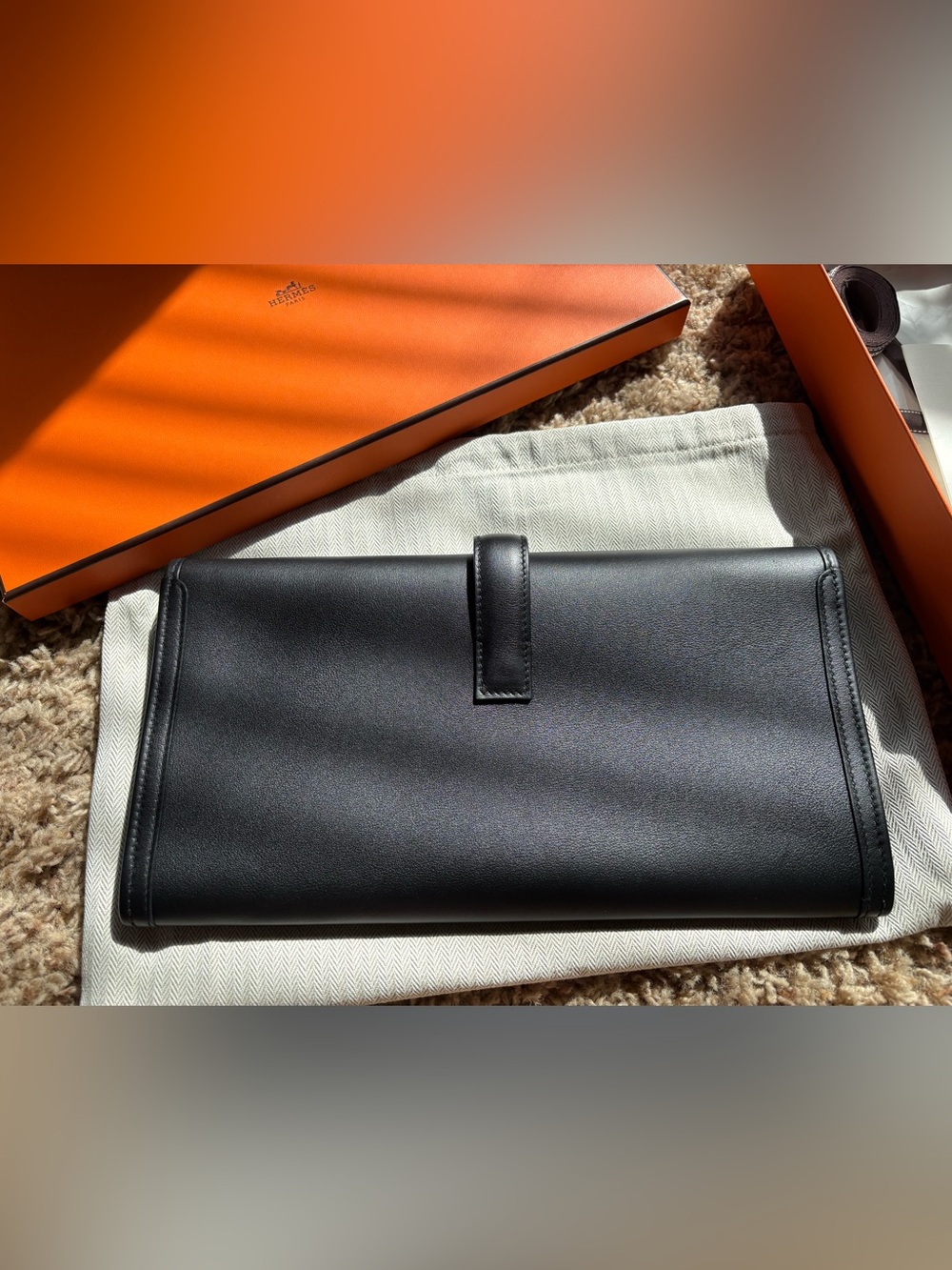 Hermès Black Swift Jige Elan 29 - Picture 5 of 7